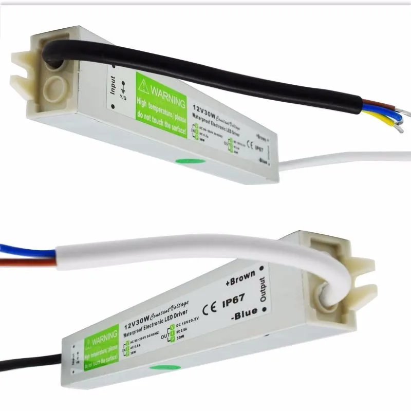 AC220V DC12V Светодиодный источник питания водонепроницаемый IP67 адаптер