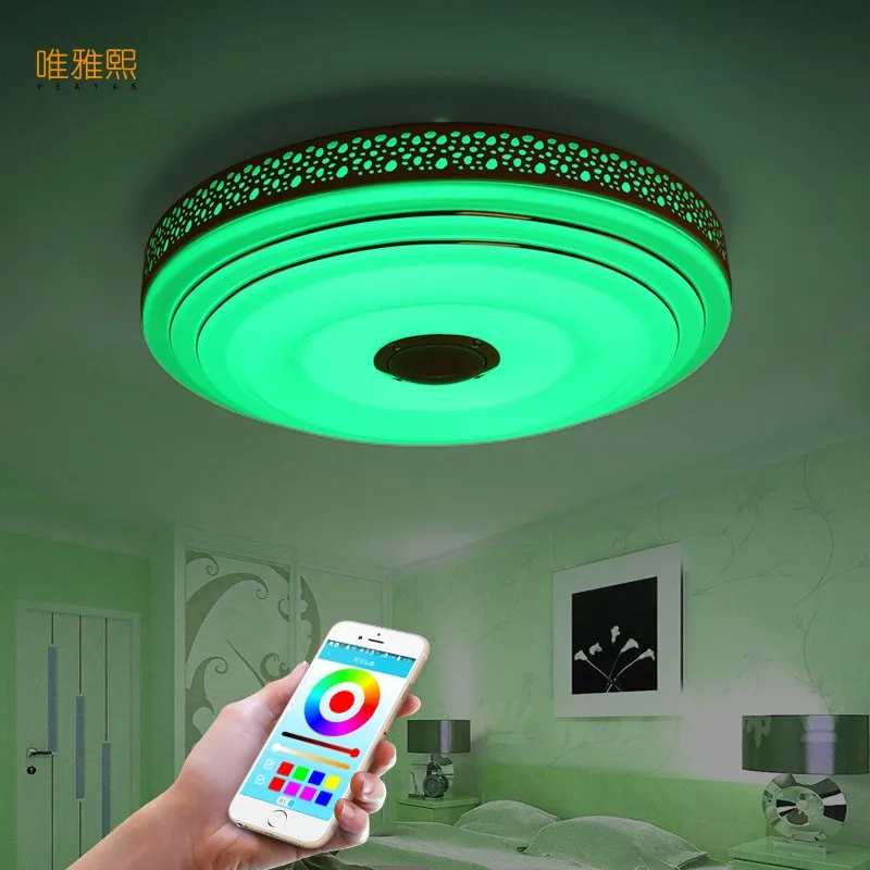 Bluetooth потолочные светильники для внутреннего светодио дный освещения