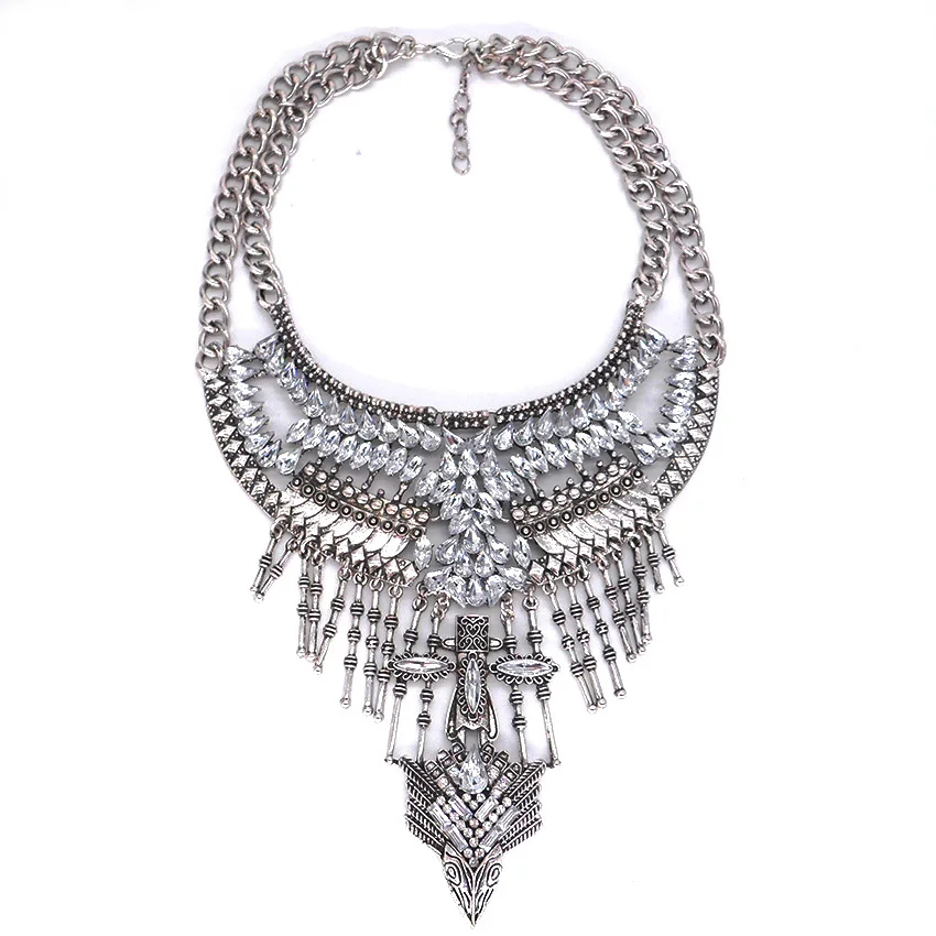 PPG& PGG Роскошные модные ювелирные изделия для женщин Bijoux Винтаж кисточкой Воротник Колье себе Макси ожерелье