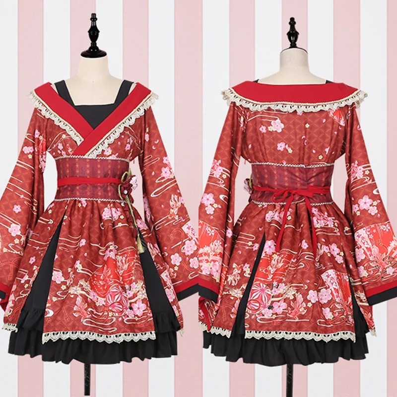 Юката Женские кимоно традиционное японское кимоно платье obi haori японская косплей одежда Гейша костюм DD1555