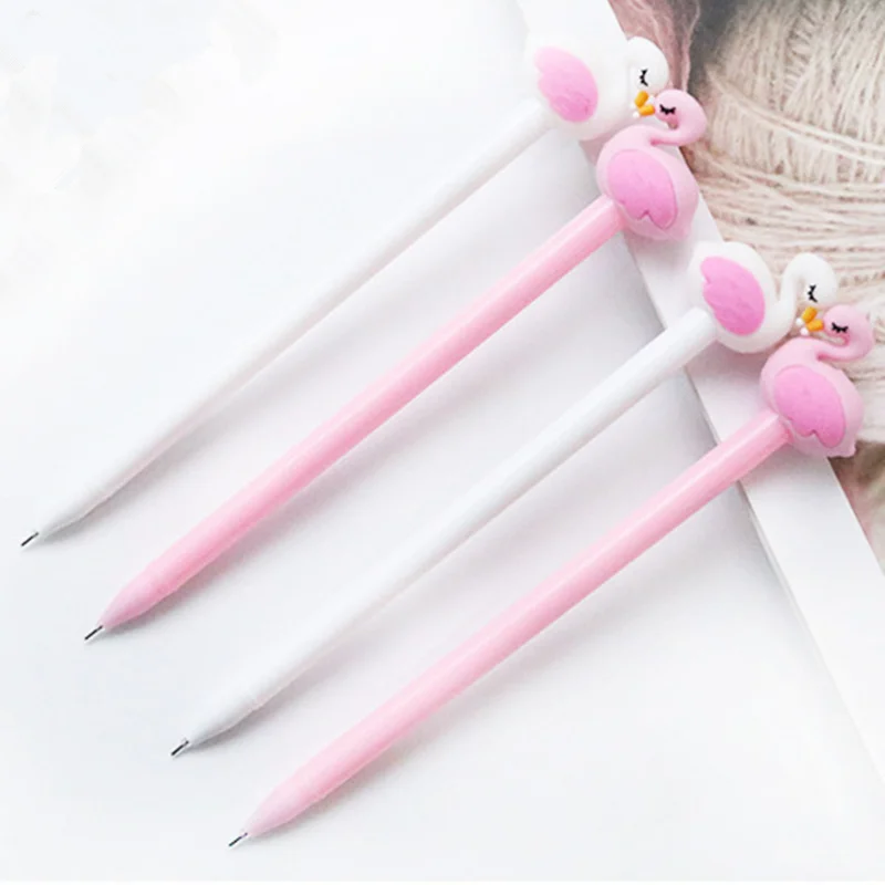 

30pcs/lot Cute 0.5mm Black Ink Flamingo design pens Stationery school Office supplies