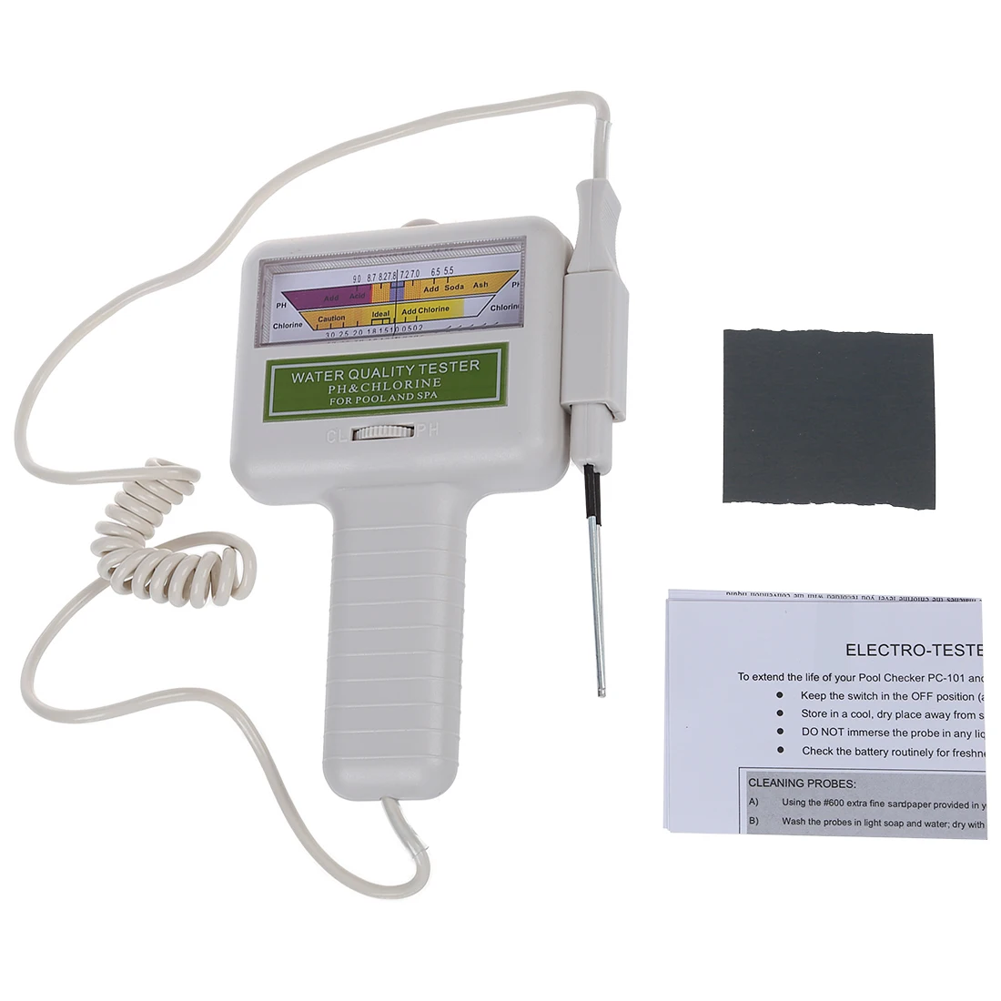 Best price Water Quality PH/CL2 Chlorine Tester Level Meter for Swimming Pool Spa White | Инструменты