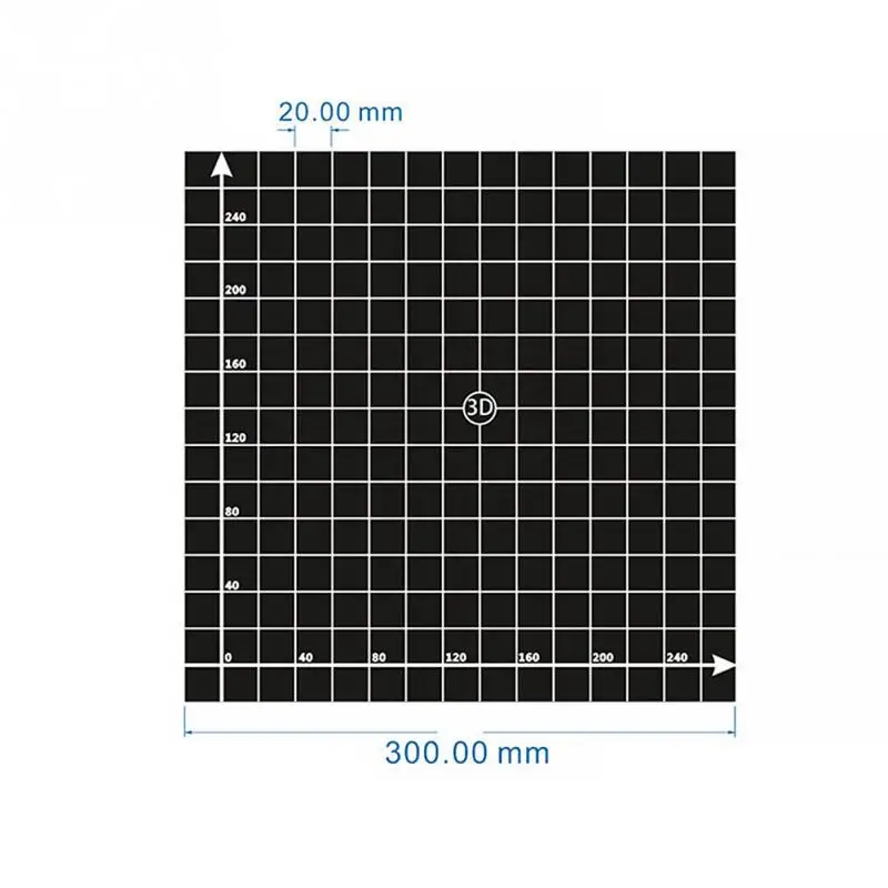 300*300 мм/220*220 мм 3d принтер тепло горячие наклейки для кровати координатная печатная поверхность горячей кровати наклейка часть для 3d принтера аксессуары