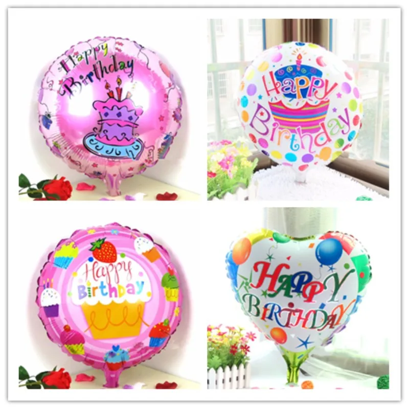 4 шт./лот украшения для дня рождения детей 18 дюймов globos С Днем Рождения
