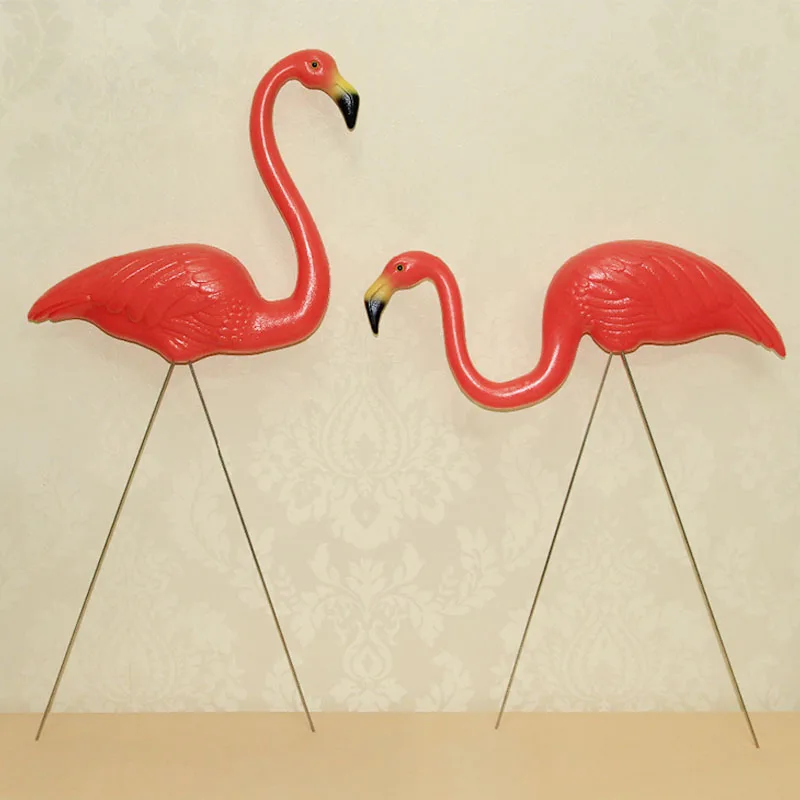 2 шт. наружное пластиковое искусственное украшение фламинго для сада праздника