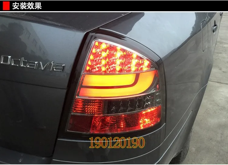 JGD абсолютно стиль для Skoda Octavia задний светильник s 2007-2009 светодиодный задний светильник светодиодный DRL Singal автомобильный светильник s
