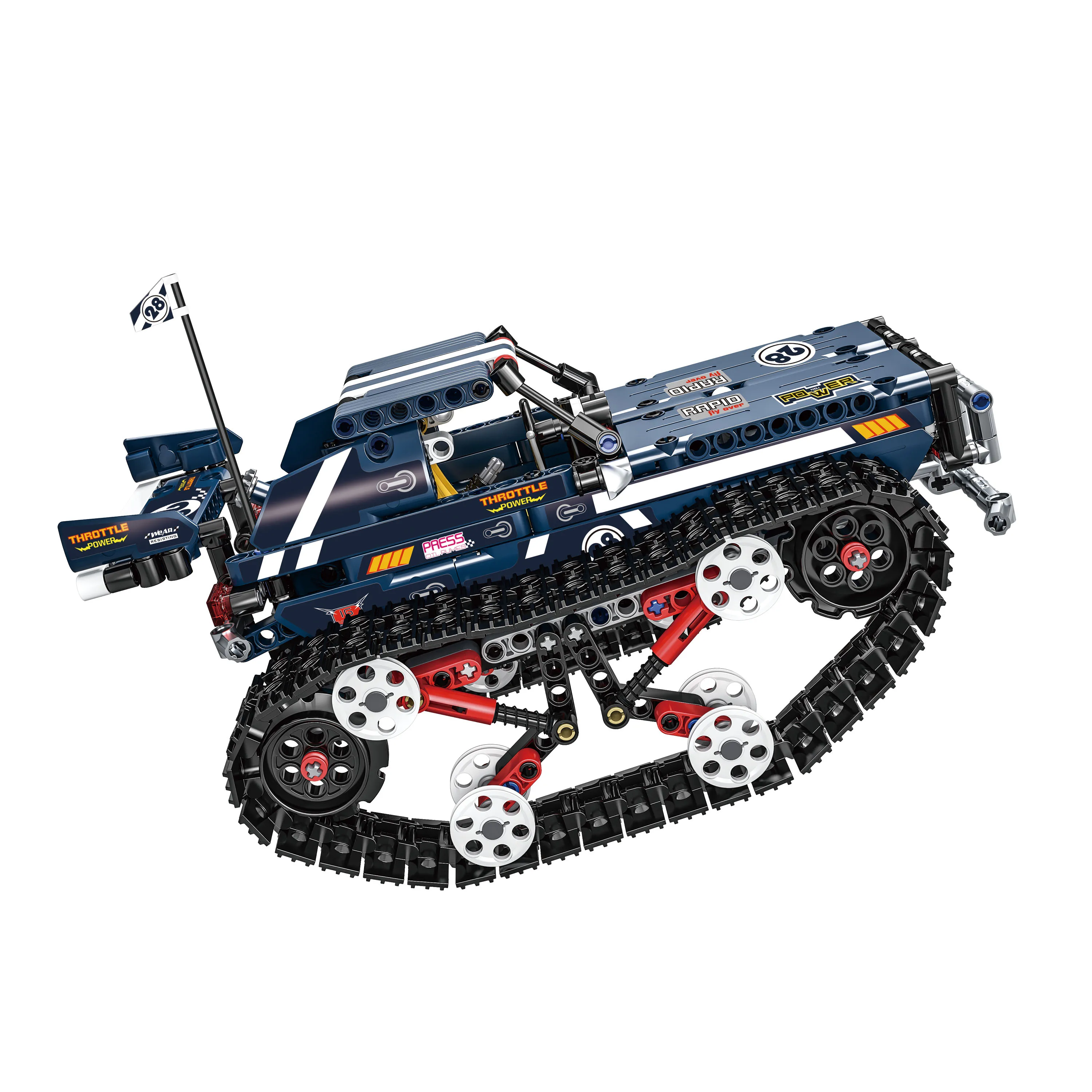 Powe rc умные блоки гусеничный гоночный автомобиль гонщик пульт дистанционного