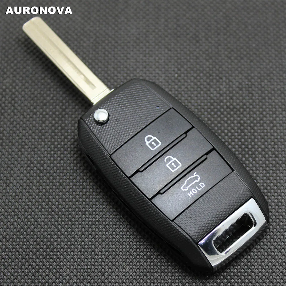 Чехол для ключей AURONOVA складной Kia K2 K3 K5 Carens Cerato Forte Sportage 3 кнопки чехол