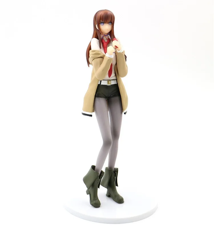 22 см аниме Steins Gate Makise Kurisu ПВХ фигурка Коллекционная модель игрушка для детей