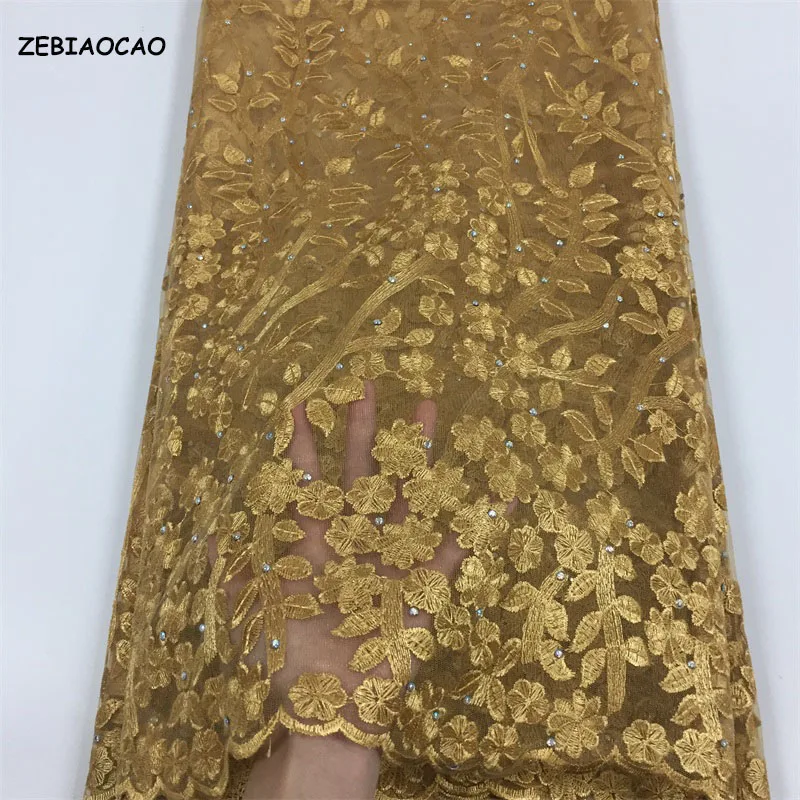 ZEBIAOCAO African lace fabric tulle High quality fashion for wedding dress 5 yards/lot | Дом и сад