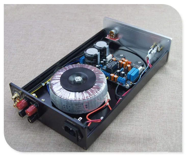 Алюминиевый Чехол Hi-Fi усилитель 2,0 канал 60 Вт+ 60 Вт AD827+ LM3886 стерео усилитель