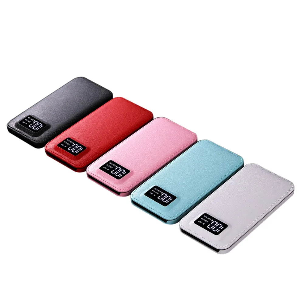Ультра тонкий 20000mAh внешний аккумулятор PoverBank 2 USB lcd power Bank портативный мобильный телефон зарядное устройство для Xiaomi Mi iphone
