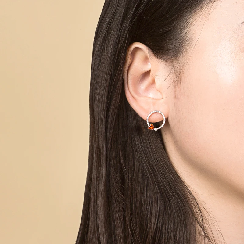 SA SILVERAGE Stud Earring Elegant Silver One Arrow Fall In Love S925 Sterling Earbone Small Ear Female Temperament Korea | Украшения и