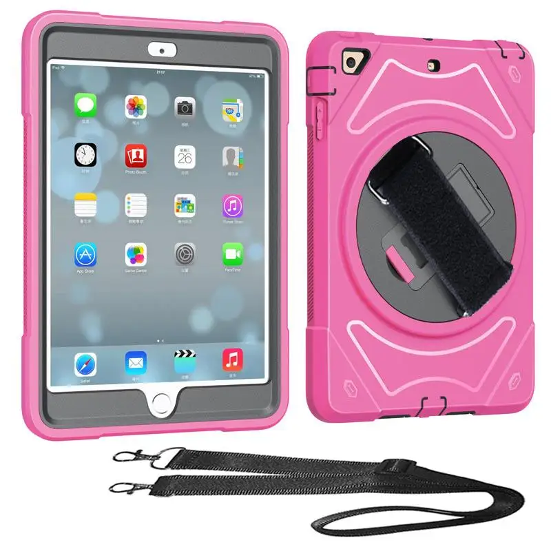Rose XSKEMP чехол для планшета на заднее сиденье автомобиля для iPad mini 4 7,9 A1538 A1550 держатель для подголовника сверхпрочный силиконовый+ PC детский чехол - Цвет: Rose