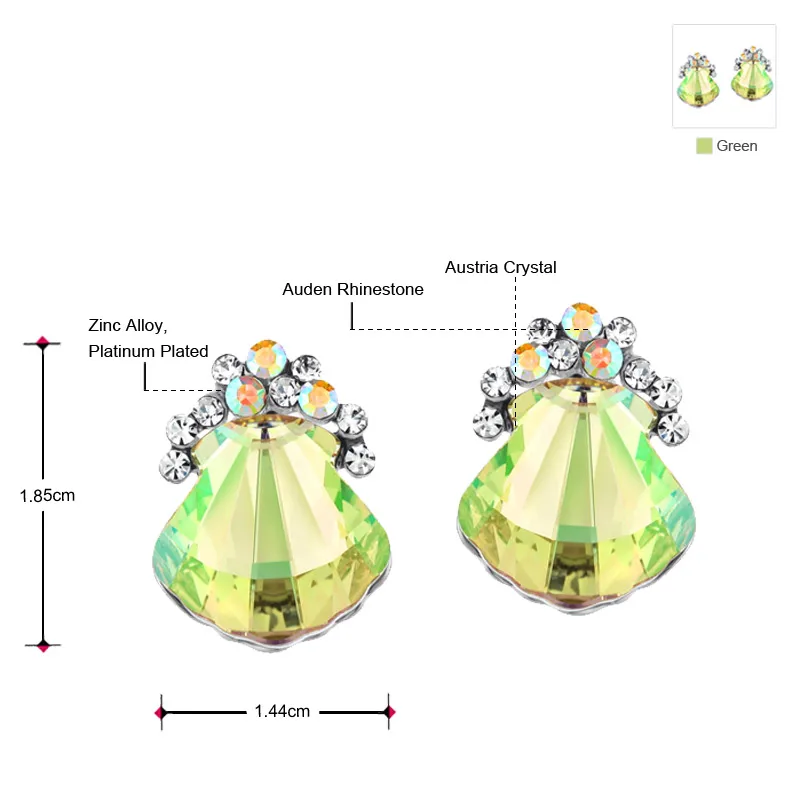 Neoglory Австрийские кристаллы и ауден Стразы изысканные серьги гвоздики дизайн