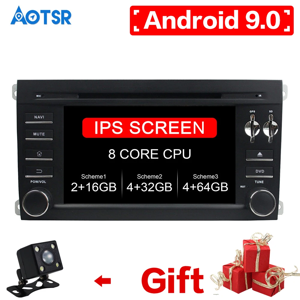 

Android 9.0 DSP Car DVD Player GPS navigation For Porsche Cayenne 2003-2010 head unit multimedia radio tape recorder auto stereo