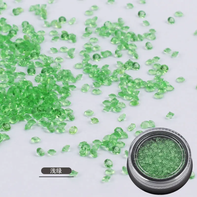 Light green 1440Pcs Новинка 1440 шт микро Алмазные DIY Стразы для ногтей Кристальные плоские с обратной стороны не горячей фиксации наклейки со стразами нужен клей для нейл-арта украшения - Цвет: Light green 1440Pcs