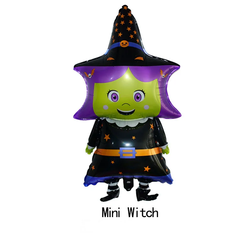 mini witch 10 шт Мини Рождественские шары с утолщённой меховой опушкой, Globos Хэллоуина украшения, воздушные шары и снеговиком Лось Санта Клаус надувной шар игрушки - Цвет: mini witch