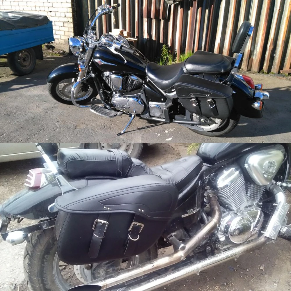 Седельные сумки из искусственной кожи мотоциклетная сумка чемодан жесткий бак