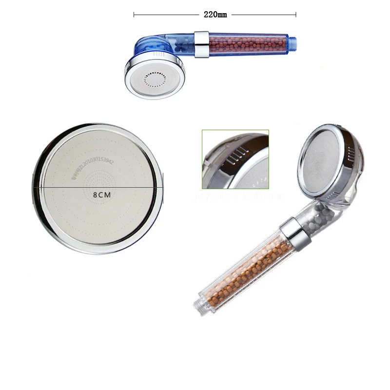 

3 Function Transparent Hand Shower Banheiro Douche Plastic ABS Chrome Finish Handheld Shower High Pressurized Bathroom Shower