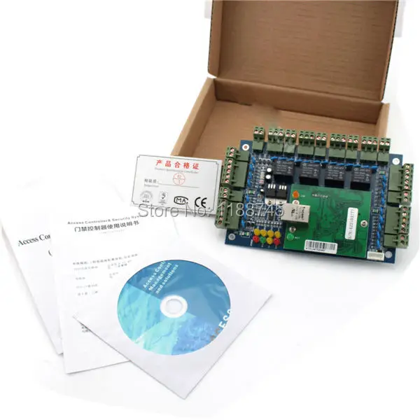 4 двери считывателя TCP/IP и RS485 Wiegand плата контроля доступа|access control board|access controlcontrol
