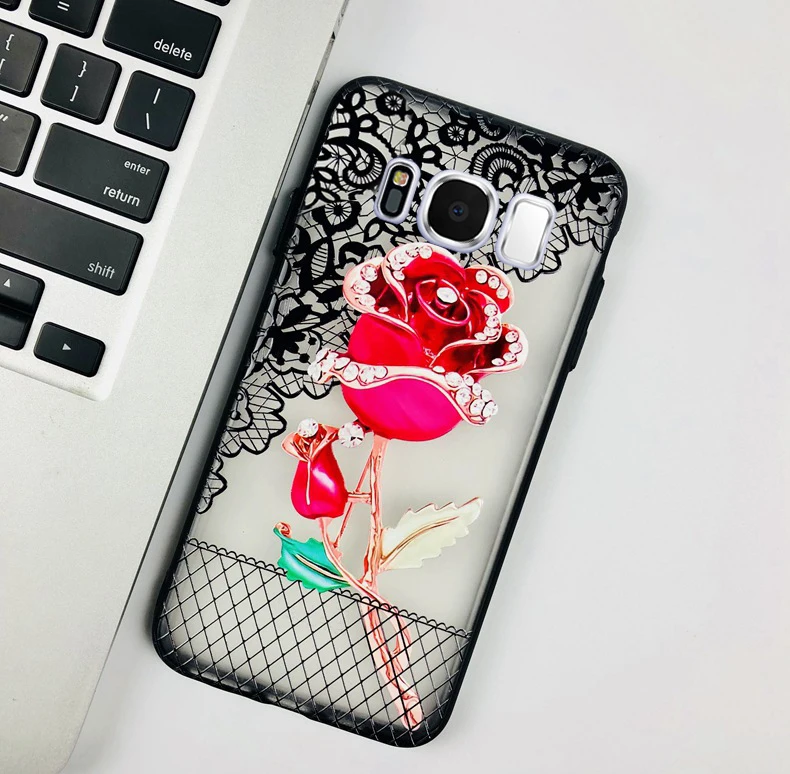 YueTuo coque, чехол, чехол, для samsung Galaxy S8 Plus S 8 Plus S8Plus, роскошный 3d Жесткий Чехол для мобильного телефона с цветочным рисунком, чехол s