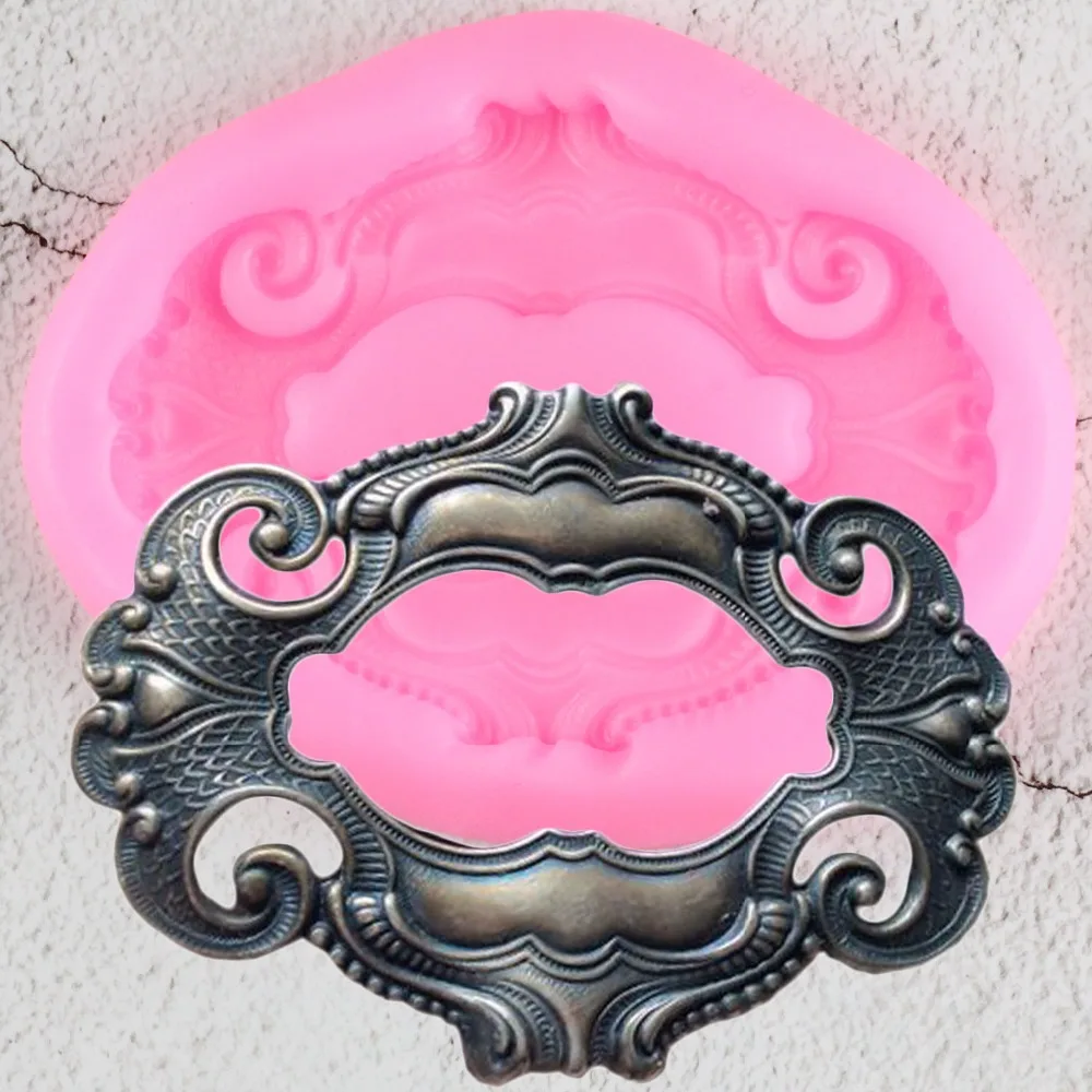 3D Scroll Frame Border Fondant Silicone Mold Relief Candy Chocolate Gumpaste Molds Cake Decorating kitchen Pastry Baking Tools | Дом и сад