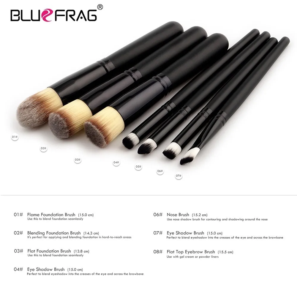 7 шт. набор профессиональных кистей для макияжа растушевки теней|makeup brush set|professional