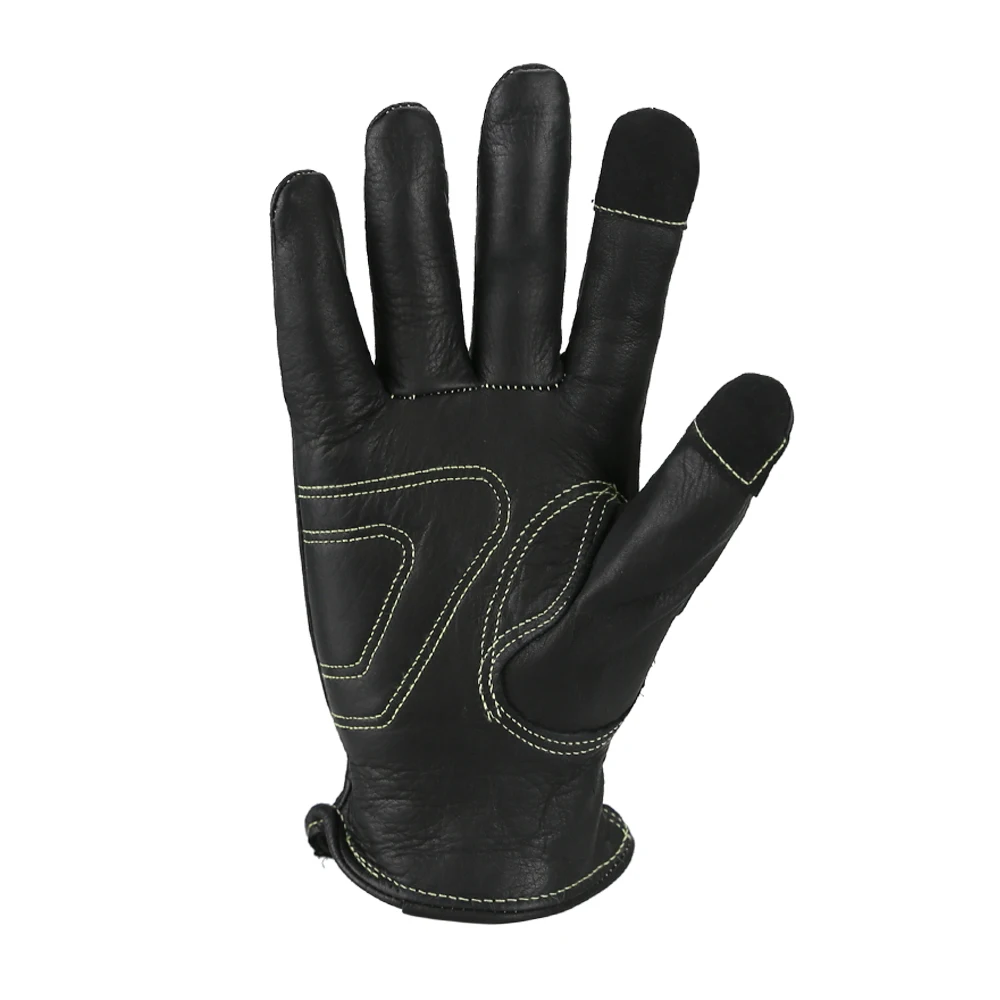 Impact Leather Work Gloves,Winter Black Safety Driver Motorcycle Heavy Duty Durable Cowhide Working Glove By Olson Deepak