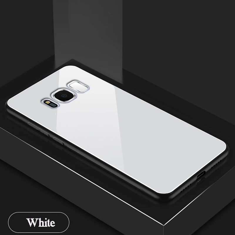White KaiNuEn coque, чехол, чехол, для samsung galaxy S8 Plus S8Plus S 8, жесткий ударопрочный защитный чехол из закаленного стекла для телефона s - Цвет: White