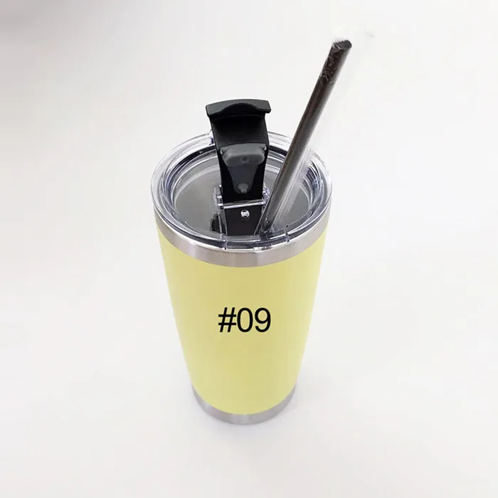20oz Tumblers 09 Пустой 20 унций винный стакан с соломинкой из нержавеющей стали с двойными стенками с вакуумной изоляцией кружка персонализированный Тощий стакан Прямая поставка - Цвет: 20oz Tumblers 09