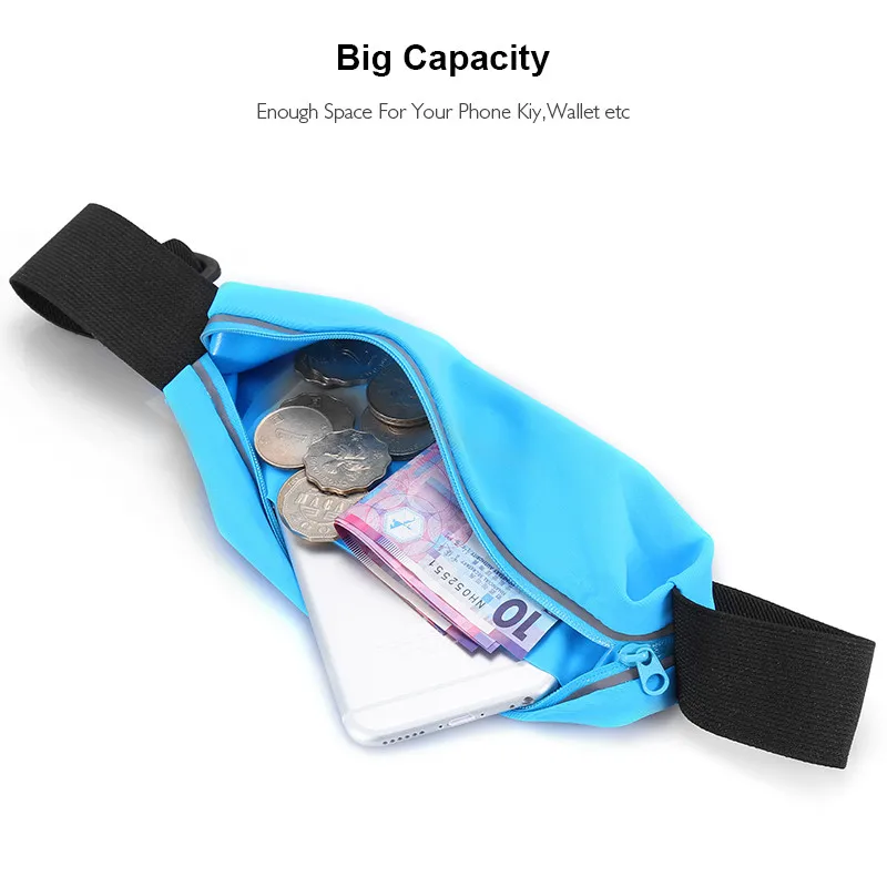 KISSCASE водонепроницаемый спортивный гимнастический поясной чехол для iPhone 6 6S 7 Plus 5