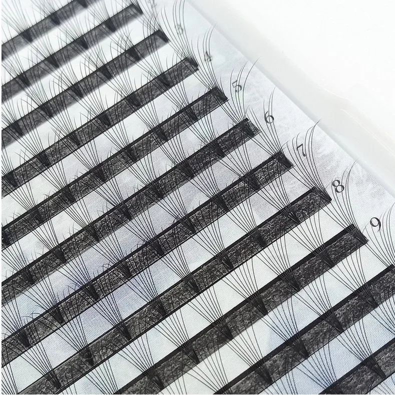 Оптовая цена volum 8D ресницы плюс короткая ручка ручной работы волосы русский рулон