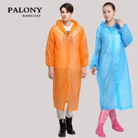 fashion women eva transparent raincoat poncho portable environmental light raincoat long use rain coat hogard