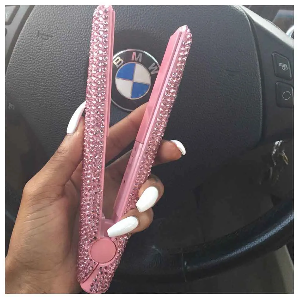 ЕС plug Mini розовый керамический электронный выпрямитель для волос Утюг 220 240 В