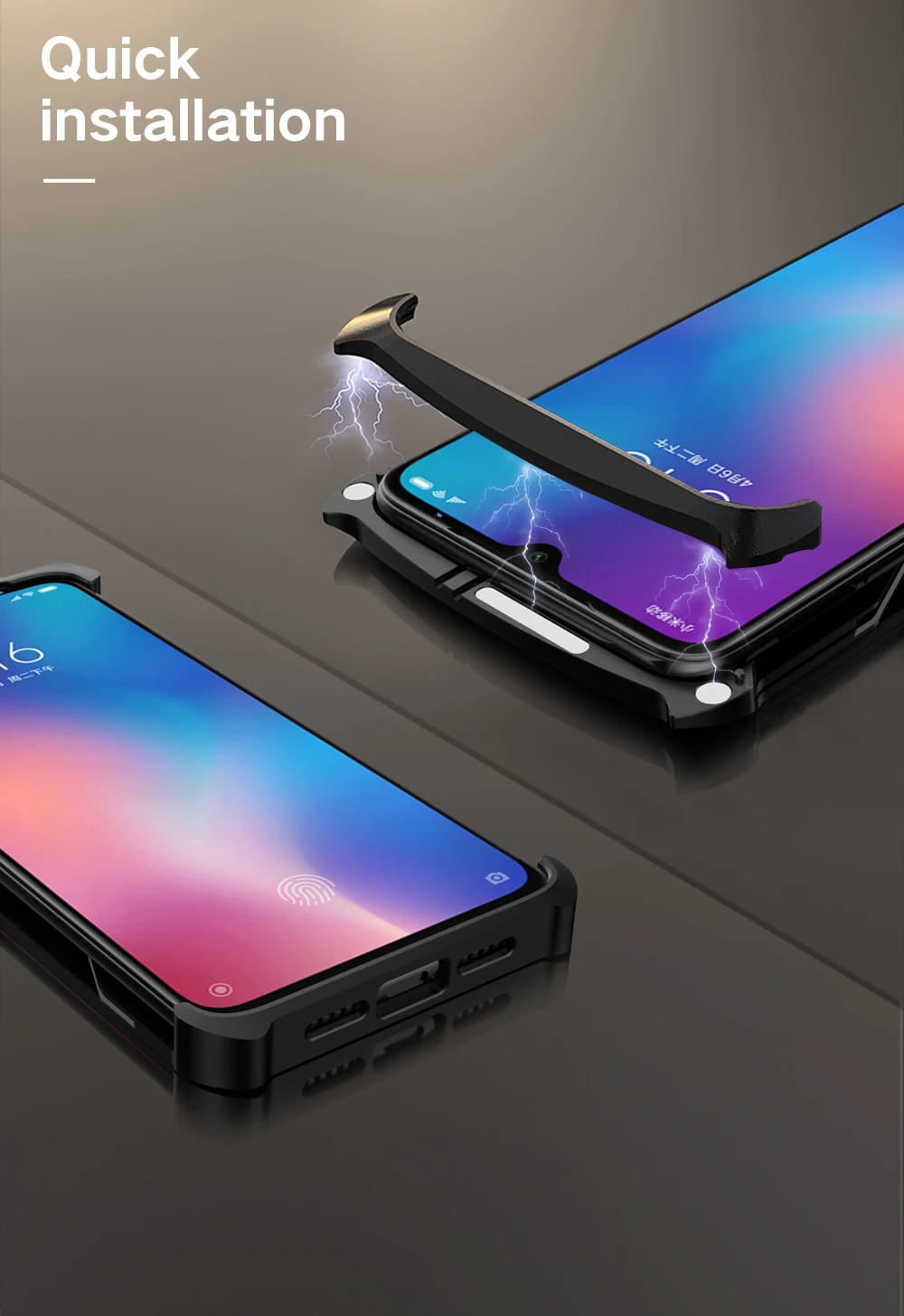 Ультратонкий алюминиевый армированный Магнитный передний чехол для Xiaomi mi9 6 39