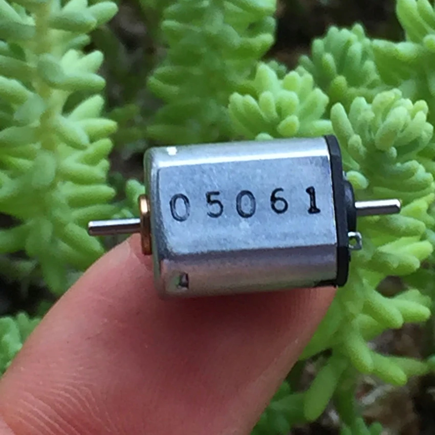 

Metal Brush Micro DC Motor DC 3-6V Double Shaft Precision Small Motor Silent Fast Speed Shaft Diameter 1mm 14600-29000 rpm