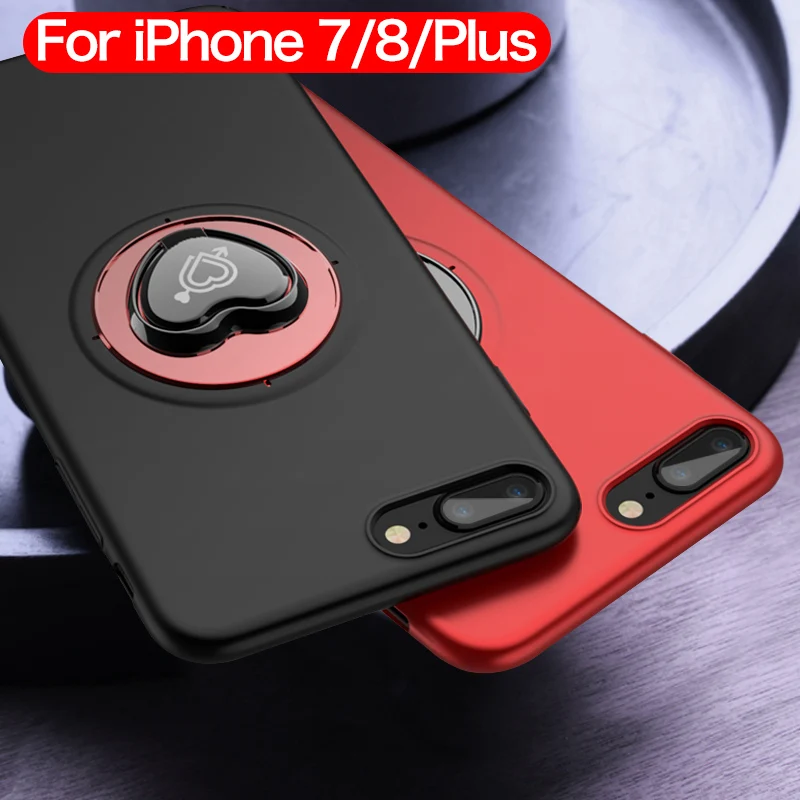 Isido ультра тонкий телефон задняя крышка для iphone7 8 Футляр PC случаи кольцо пряжки