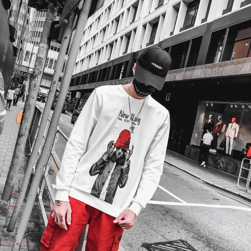 Мужские толстовки с капюшоном в стиле граффити 2019 модные высококачественные