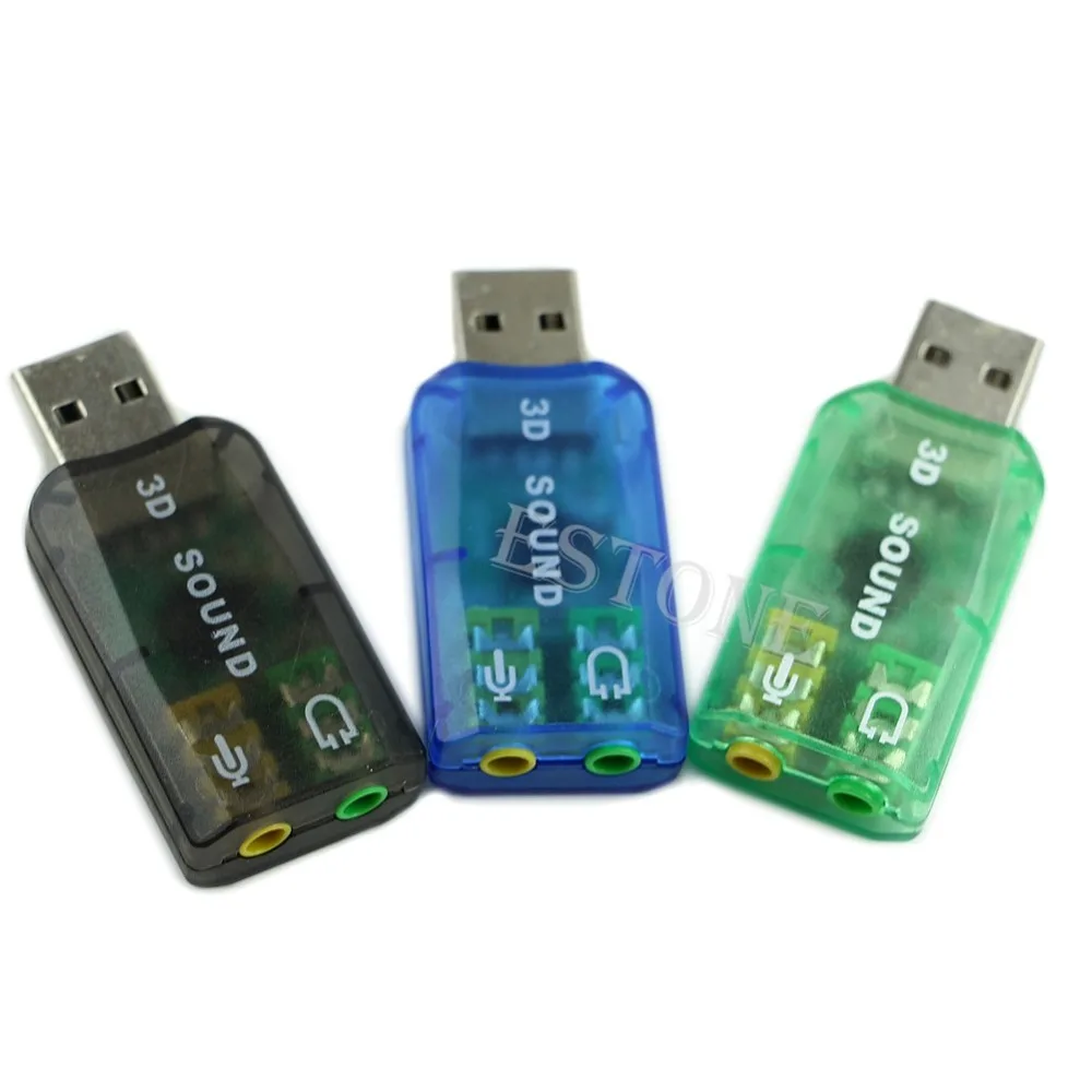 Стереогарнитура с разъемом USB на 3 5 мм для наушников новая звуковая карта 3D