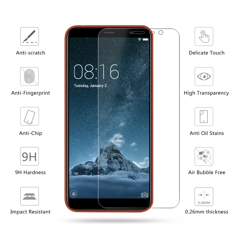 Защитное стекло для Meizu M6T Meilan 6T закаленное 0 26 мм 2 шт. | Аксессуары телефонов