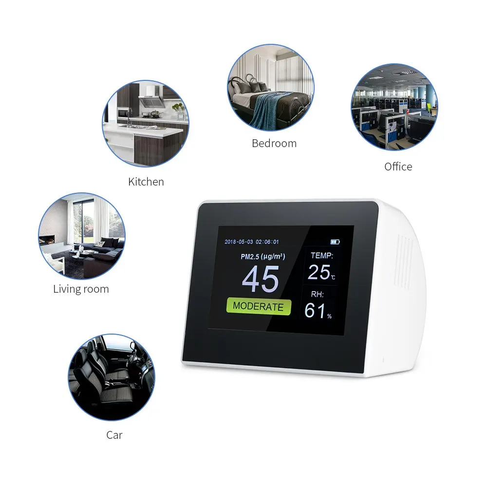 Детектор качества воздуха внутренний/наружный цифровой PM2.5 формальдегид газовый монитор lcd HCHO& TVOC тестер инструмент измеритель воздуха Анализаторы