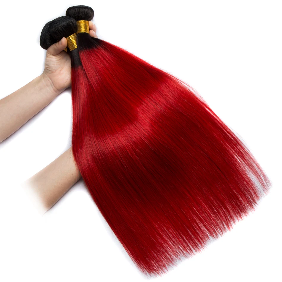 ALIBELE пряди волос с эффектом омбре бразильские рандопряди 1b 27 30 350 99j розовые - Фото №1