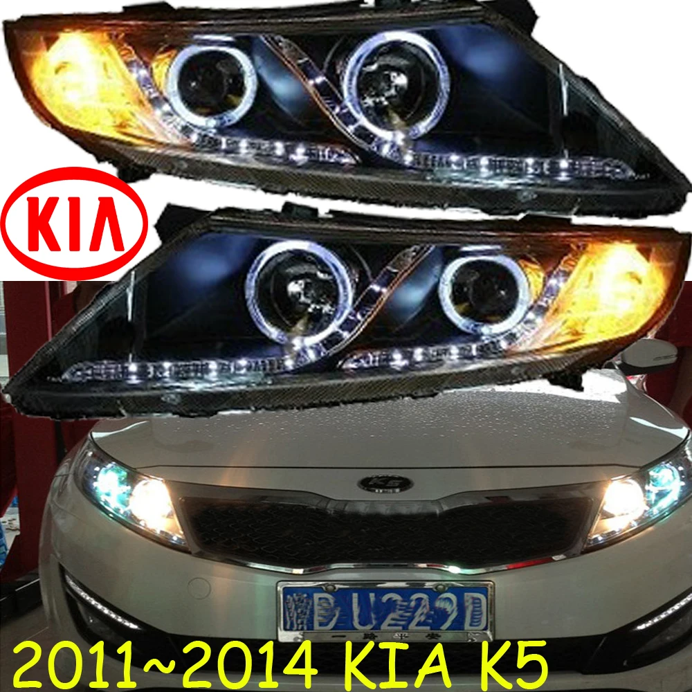 2шт Автомобильный головной светильник для KIA K5 2011~ год головной светильник s K 5 СВЕТОДИОДНЫЙ DRL ходовой светильник s биксеноновый луч Противотуманные фары с ангельскими глазками авто