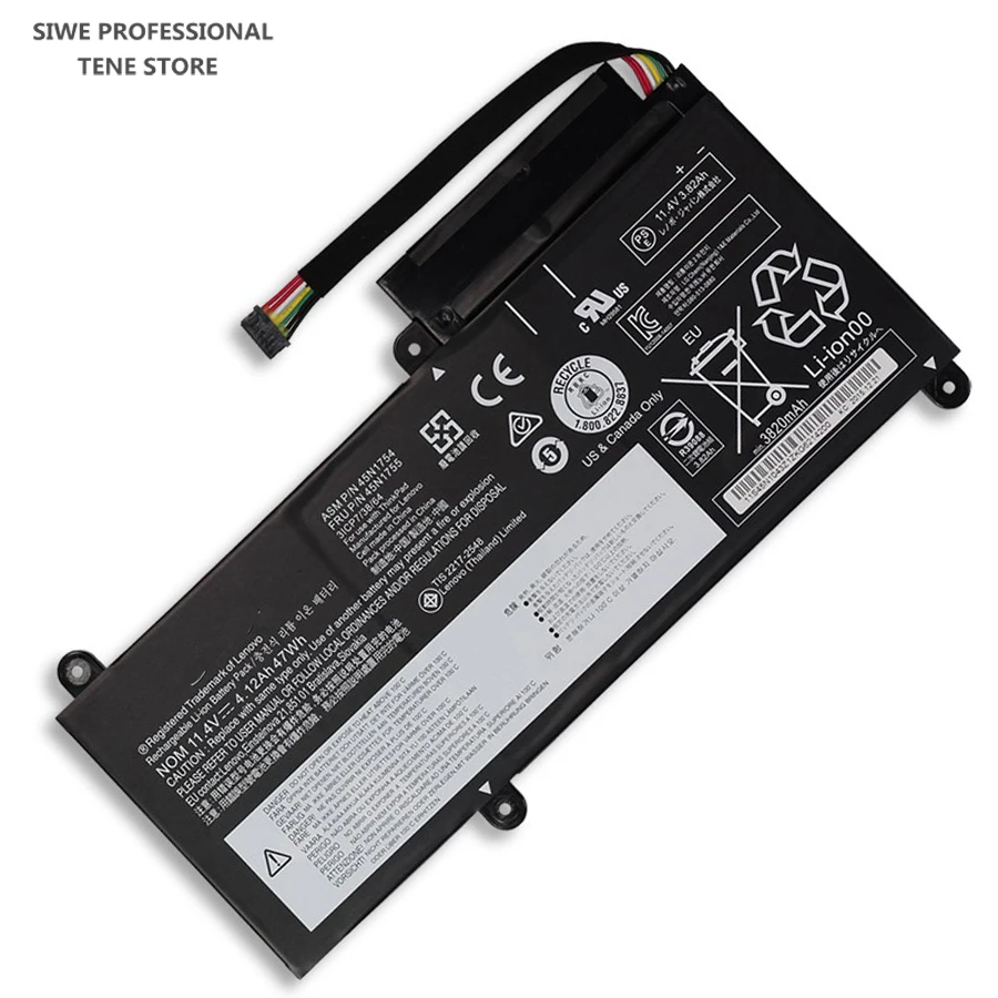 Оригинальный аккумулятор для ноутбука Lenovo Thinkpad E450 E455 E450C E460 E460C 45N1754 45N1755 11 4 в 47