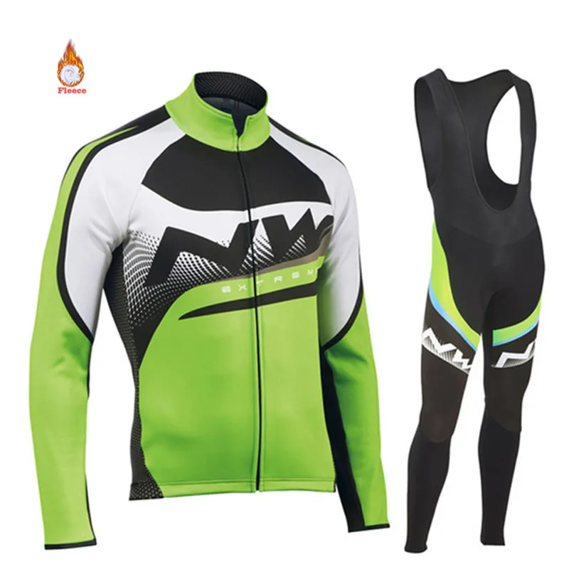 Northwave Велоспорт Джерси Pro Team NW велосипед Зимний теплый флисовый с длинным рукавом набор Ropa Ciclismo велосипед Триатлон Велоспорт Набор - Цвет: 4