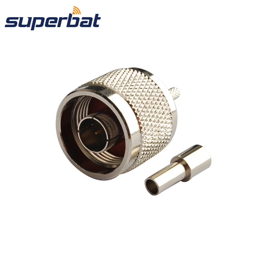 Superbat N Crimp Male Straight Connector for Coaxial Cable RG174 RG178 RG316 LMR100 1.13mm