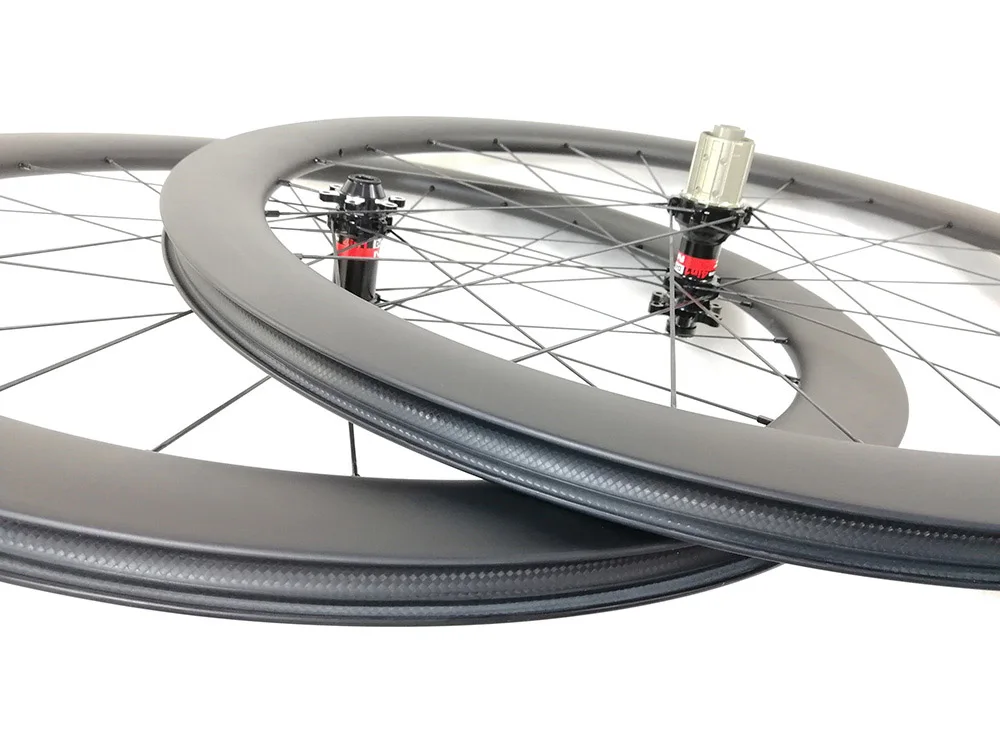 700C 50MM road disc carbon wheels 25mm U shape cyclocross clincher wheelset 24 spokes 9mm QR 12mm 15mm UD 3K 12K matte