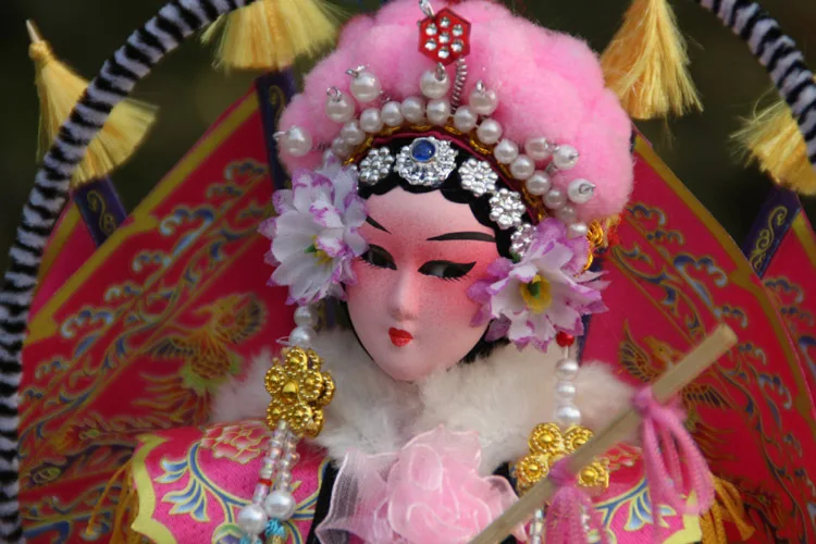 Уникальные миниатюрные украшения для дома Китайская опера Миньоны шелковое