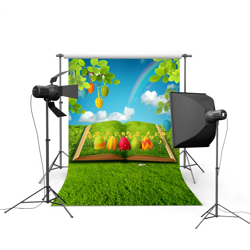 Радужный фон для фотосъемки Пасхальная фотография детской фотостудии